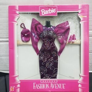 Barbie Fashion Avenue Purple Sequin Dress Set